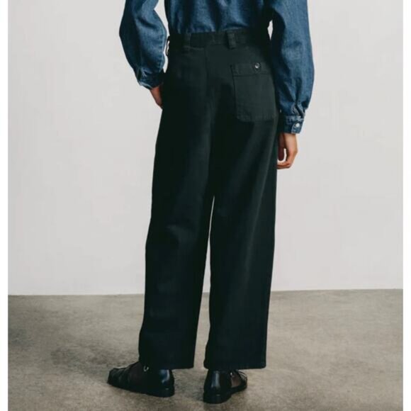 OZMA Field Pant Tencel Bull Denim in Ink Black - Picture 11 of 12
